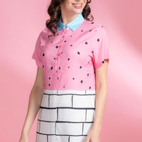 Blue Dearest Pink Rayon Dress