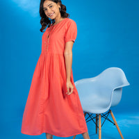 Scartel Sail Pink Cotton Dress