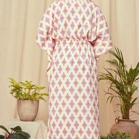 Boho Night Ecru Rayon kaftan