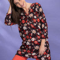 Armara Blue Modal Long Top - Pyjama Set