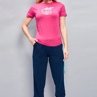 Crocus Knitted cotton Mauve T-Shirt - Pyjama set