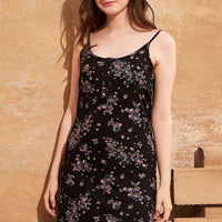 Dark Daisy Modal Black Short Nighty