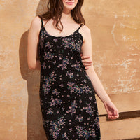 Dark Daisy Modal Black Short Nighty