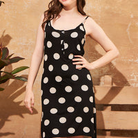 Mottle Modal Black Short Nighty