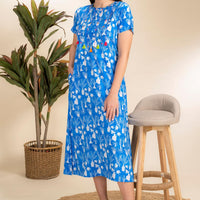 Blue Static Blue Rayon Dress