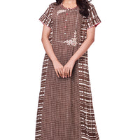 Honey ray Rayon Brown Long Nighty