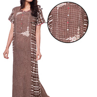 Honey ray Rayon Brown Long Nighty