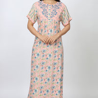 Amaryllis Rayon Coral Long Nighty