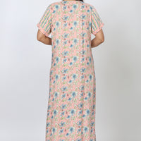 Amaryllis Rayon Coral Long Nighty