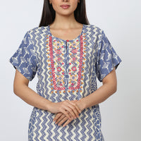 Lupine Rayon Blue Long Nighty