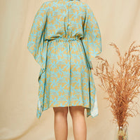 Mint Yukata Rayon Mustard Short Kaftaan