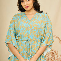 Mint Yukata Rayon Mustard Short Kaftaan