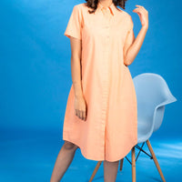 Auburn Journal Peach Cotton Dress