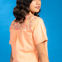 Auburn Journal Peach Cotton Dress