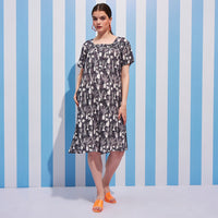 Mono Tint Black Rayon Dress