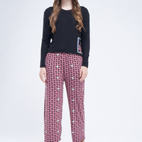 July wear For Women Black T-Shirt - Pyjama - PC1126