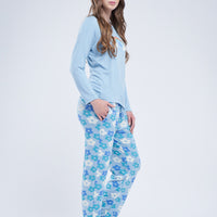 July wear For Women Lt Blue T-Shirt - Pyjama - PC1114