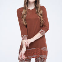 July wear For Women Brown T-Shirt - Pyjama - PC1115