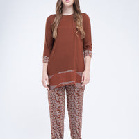 July wear For Women Brown T-Shirt - Pyjama - PC1115