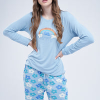July wear For Women Lt Blue T-Shirt - Pyjama - PC1114