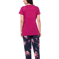 Plum Knitted Cotton T-Shirt - Pyjama