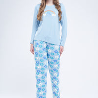 July wear For Women Lt Blue T-Shirt - Pyjama - PC1114