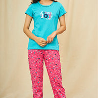 Glee Green Knitted Cotton T-Shirt - Pyjama