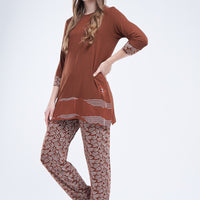 July wear For Women Brown T-Shirt - Pyjama - PC1115