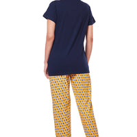 Bell Navy Knitted Cotton T-Shirt - Pyjama