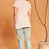 Sepal Pink Knitted Cotton T-Shirt - Pyjama