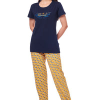 Bell Navy Knitted Cotton T-Shirt - Pyjama