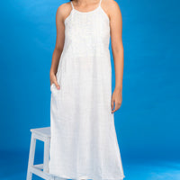 Vacay Breeze Grey Rayon Calf Length Nighty