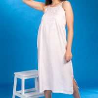 Vacay Breeze Pink Rayon Calf Length Nighty