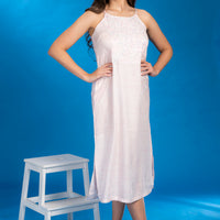 Vacay Breeze Pink Rayon Calf Length Nighty