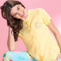 Puppy Love Blue Rayon Co-ord Set