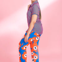 Lens Smitten Blue Rayon Co-ord Set