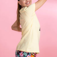 Head Over Heels Yellow Rayon Top - Shorts Set