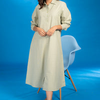 Muted Beauty Green Cotton Dress