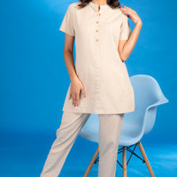 Nude Affair Beige Cotton Co-ord Set