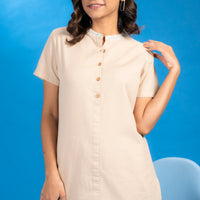 Nude Affair Beige Cotton Co-ord Set