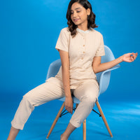 Nude Affair Beige Cotton Co-ord Set