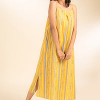 Elowen Mustard Cotton Dress