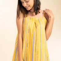 Elowen Mustard Cotton Dress