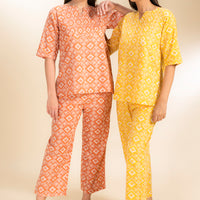 Freya Yellow Cotton kurta Set