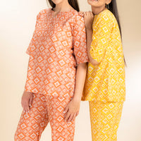 Freya Rust Cotton kurta Set