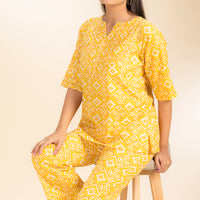 Freya Yellow Cotton kurta Set