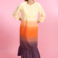 Go Scarlet Orange Cotton Dress