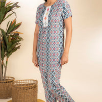 Dea Multi Colour Long Rayon Co-ord Set