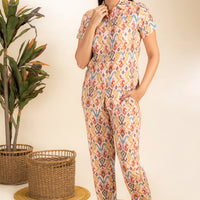 Rahmah Beige Rayon Co-ord Set