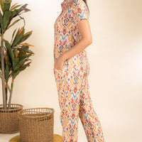 Rahmah Beige Rayon Co-ord Set